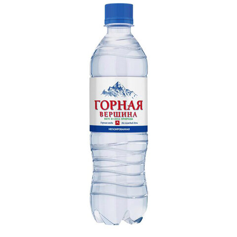 Вода негазированная минеральная ГОРНАЯ ВЕРШИНА, 0,5 л, 1144 - фото 2