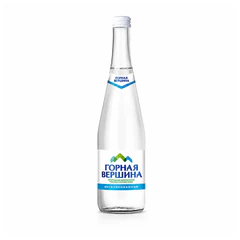Вода негазированная минеральная ГОРНАЯ ВЕРШИНА, 0,5 л, стеклянная бутылка