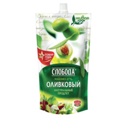 Майонез СЛОБОДА &laquo;Оливковый&raquo; 67%, 400 мл, дой-пак