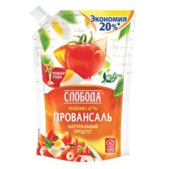 Майонез СЛОБОДА &laquo;Провансаль&raquo; 67%, 800 мл, дой-пак