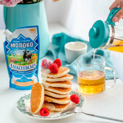 Молоко сгущенное АЛЕКСЕЕВСКОЕ цельное с сахаром, жирность 8,5%, ГОСТ, 270 г, дой-пак