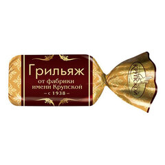 Грильяж в глазури ФАБРИКА ИМ. КРУПСКОЙ на основе арахиса и фундука, 1000 г