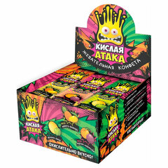 Конфета жевательная КИСЛАЯ АТАКА ассорти 3 вкусов, 11 г