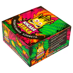 Конфета жевательная КИСЛАЯ АТАКА ассорти 3 вкусов, 11 г