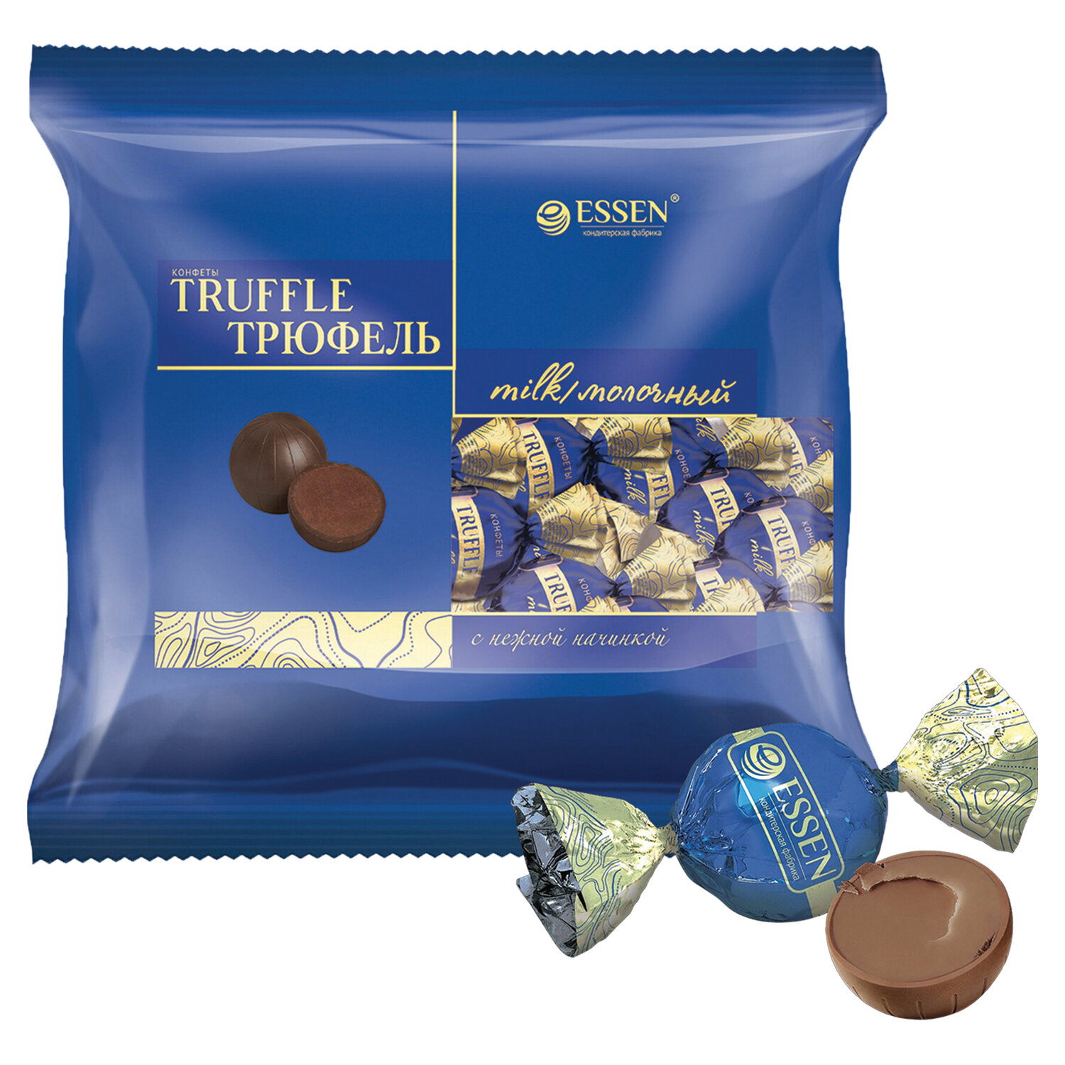 Конфеты шоколадные ESSEN "Truffle Milk" с шоколадно-молочным вкусом, 500 г