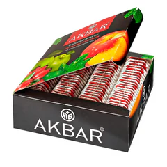 Чай АКБАР &laquo;Садовые фрукты&raquo; черный, 100 пакетиков по 1,5 г