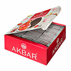 Чай АКБАР &laquo;Роза, цитрус, малина&raquo; черный, 100 пакетиков в конвертах по 1,5 г