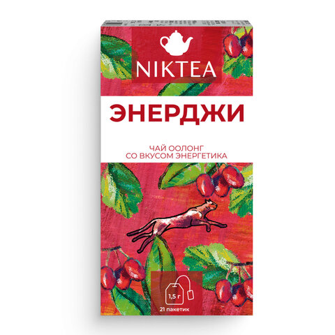 Чай NIKTEA "Энерджи" оолонг со вкусом энергетика, 21 пакетик в конвертах по 1,5 г, TALTHA-DP0100 - фото 2