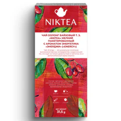 Чай NIKTEA "Энерджи" оолонг со вкусом энергетика, 21 пакетик в конвертах по 1,5 г
