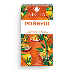 Чай NIKTEA &laquo;Ройбуш Оранж&raquo; травяной со вкусом апельсина, 25 пакетиков в конвертах по 2 г