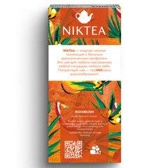 Чай NIKTEA "Ройбуш Оранж" травяной со вкусом апельсина, 25 пакетиков в конвертах по 2 г