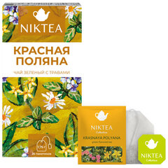 Чай NIKTEA "Красная поляна" зеленый, 25 пакетиков в конвертах по 1,75 г