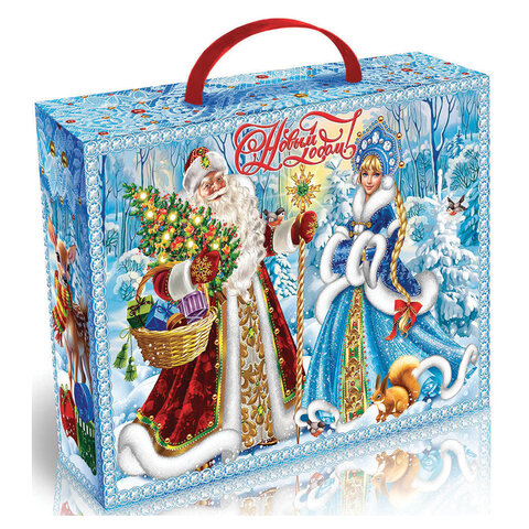 Подарок новогодний "УЗОРЫ ЗИМНИЕ", НАБОР конфет 1000 г, картонная коробка, МОСУПАК