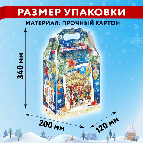 Подарок новогодний "НОВОГОДНИЕ ТРАДИЦИИ", НАБОР конфет 1500 г, картонная коробка, МОСУПАК, ш/к 23879