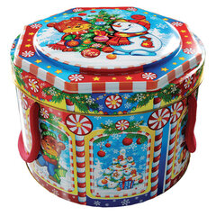 Подарок новогодний &laquo;КАРУСЕЛЬ&raquo;, 600 г, НАБОР конфет, жестяная упаковка с ручкой, МОСУПАК
