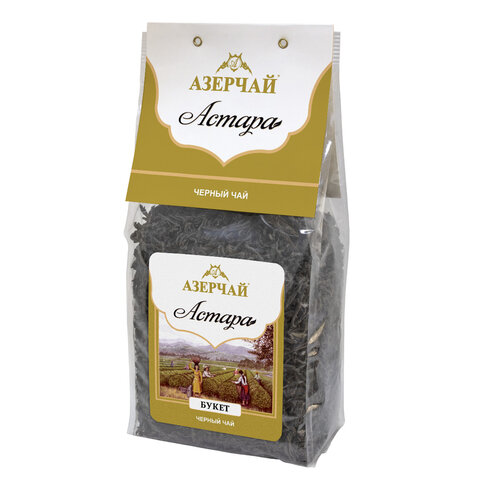 Чай листовой АЗЕРЧАЙ "Астара Букет" черный крупнолистовой 400 г, 418065