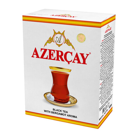 Чай листовой АЗЕРЧАЙ черный с ароматом бергамота среднелистовой 400 г, ш/к 21031, 416757 - фото 5