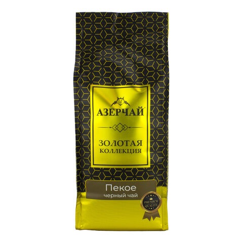 Чай листовой АЗЕРЧАЙ "Gold collection GOLDEN PEKOE" черный, 250 г, ш/к 61602