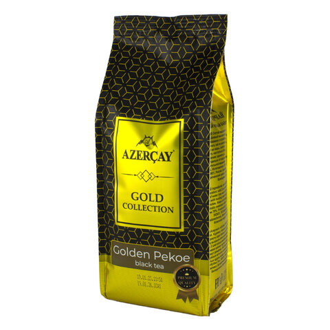 Чай листовой АЗЕРЧАЙ "Gold collection GOLDEN PEKOE" черный, 250 г, ш/к 61602