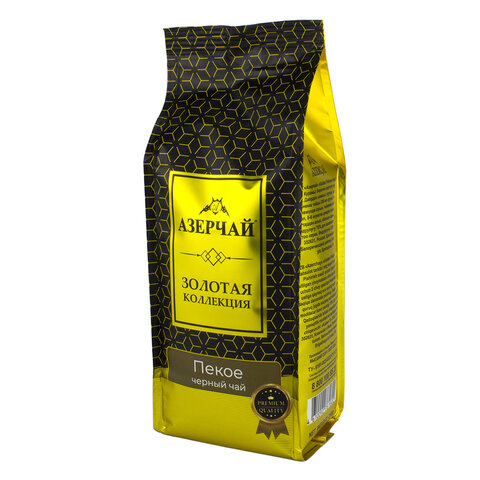 Чай листовой АЗЕРЧАЙ "Gold collection GOLDEN PEKOE" черный, 250 г, ш/к 61602