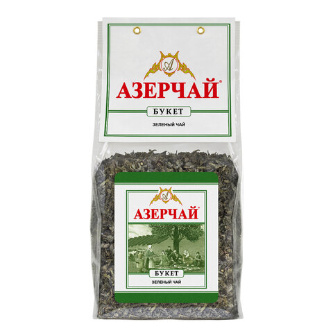 Чай листовой АЗЕРЧАЙ "Букет" зеленый крупнолистовой 400 г, 418039 - фото 3