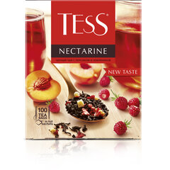 Чай TESS "Nectarine" черный с персиком и земляникой, 100 пакетиков в конвертах по 1,8 г