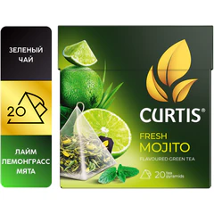 Чай CURTIS "Fresh Mojito" зеленый, 20 пирамидок по 1,7 г