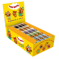 Карамель леденцовая 5+ &laquo;Три Кота&raquo; с ягодно-фруктовыми вкусами, лента 5 шт. по 3,6 г