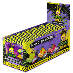 Карамель леденцовая КИСЛАЯ АТАКА, ассорти вкусов (яблоко, персик, малина), 40 г