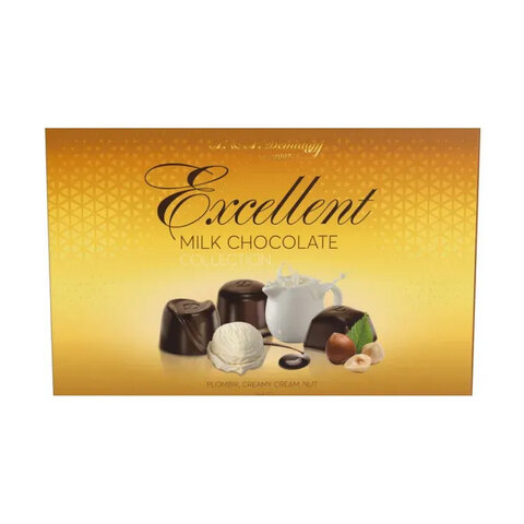 Конфеты шоколадные A&A DEMIDOFF с начинками пломбир, крем-сливки, орех 284 г - фото 2