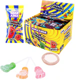 Карамель на палочке в форме стопы ЛОЛА ЛЭНД с кислой пудрой, ассорти вкусов, БОМБАСВИТС, 10 г, 624597