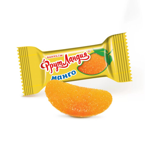 Конфеты СЛАВЯНКА "Фрутландия" в форме долек, со вкусом сочного манго, 1000 г, 12377