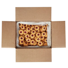 Печенье ЯШКИНО &laquo;Курабье с вишнёвым джемом&raquo; сдобное, гофрокороб 4 кг