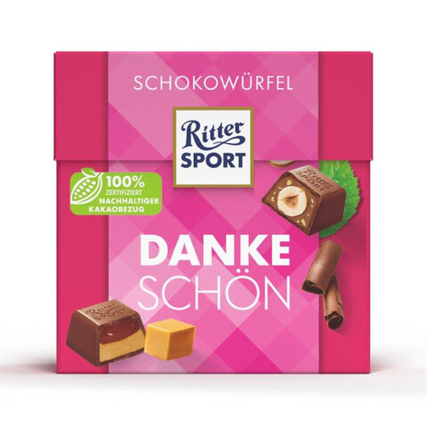 Шоколадные конфеты RITTER SPORT "DANKE SCHON", набор 5 вкусов, 22 конфеты, 176 г - фото 4