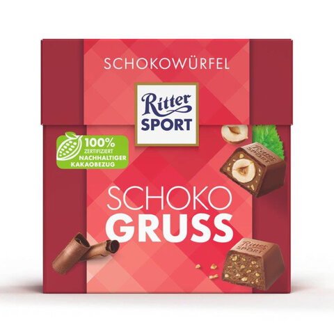Шоколадные конфеты RITTER SPORT "SCHOKO GRUSS", набор 4 вкуса, 22 конфеты, 176 г - фото 4