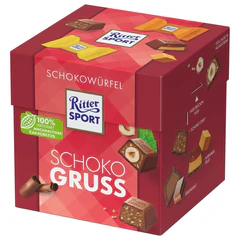 Шоколадные конфеты RITTER SPORT &laquo;SCHOKO GRUSS&raquo;, набор 4 вкуса, 22 конфеты, 176 г