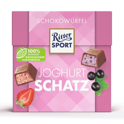 Шоколадные конфеты RITTER SPORT "JOGHURT SCHATZ", набор 3 вкуса, 22 конфеты, 176 г - фото 4