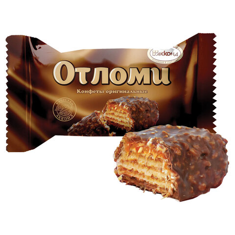 Конфеты вафельные АККОНД "Отломи" с молочной карамелью 4 кг