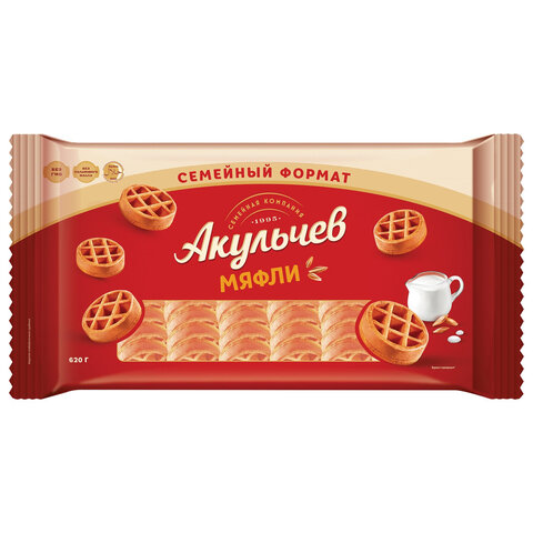Вафли сдобные мягкие АКУЛЬЧЕВ "Мяфли" 620 г, 021-Т - фото 2