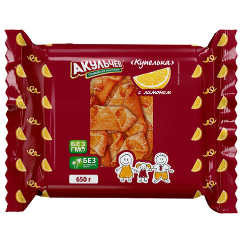 Печенье сдобное АКУЛЬЧЕВ "Купелька" с лимоном 650 г, 706 - фото 2