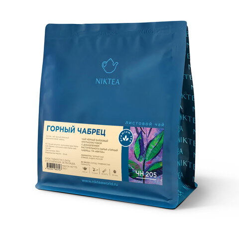 Чай листовой NIKTEA "Горный Чабрец" черный 250 г, TNIKTE-GP0019