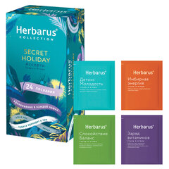 Чай HERBARUS "Secret Holiday" ассорти 4 вкуса, 24 пакетика в конвертах