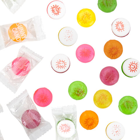 Карамель леденцовая SUNNY CANDY, микс вкусов с аскорбинкой, в индивидуальной упаковке, 1000 г - фото 6
