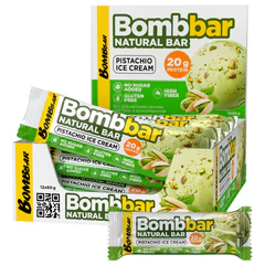 Батончик BOMBBAR "Фисташковый пломбир" без сахара 60 г, шоу-бокс