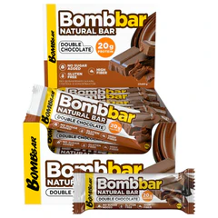 Батончик BOMBBAR "Двойной Шоколад" без сахара 60 г, шоу-бокс