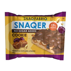 Печенье SNAQ FABRIQ "Арахис, изюм и карамель" без сахара 45 г, шоу-бокс