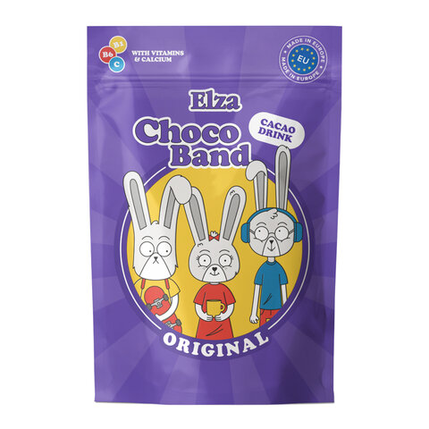 Какао-напиток растворимый ELZA "Choco Band" с витаминами и кальцием, 200 г