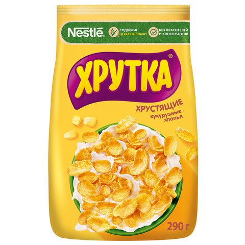 Готовый завтрак ХРУТКА Хлопья кукурузные 290 г, 92239