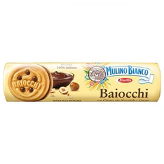 Печенье сахарное MULINO BIANCO &laquo;Baiocchi&raquo; с шоколадно-ореховым кремом, 168 г, ИТАЛИЯ
