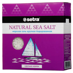 Соль морская йодированная SETRA, крупная 500 г